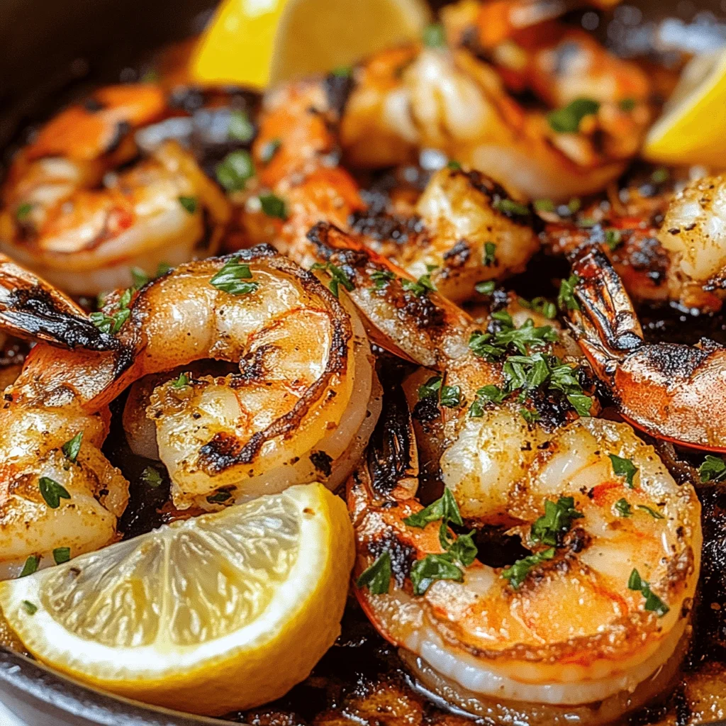 BBQ-Grillgarnelen mit Knoblauch, Zitrone & Chili