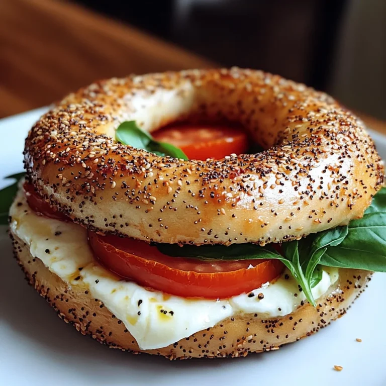 Bagel mit Tomate und Mozzarella