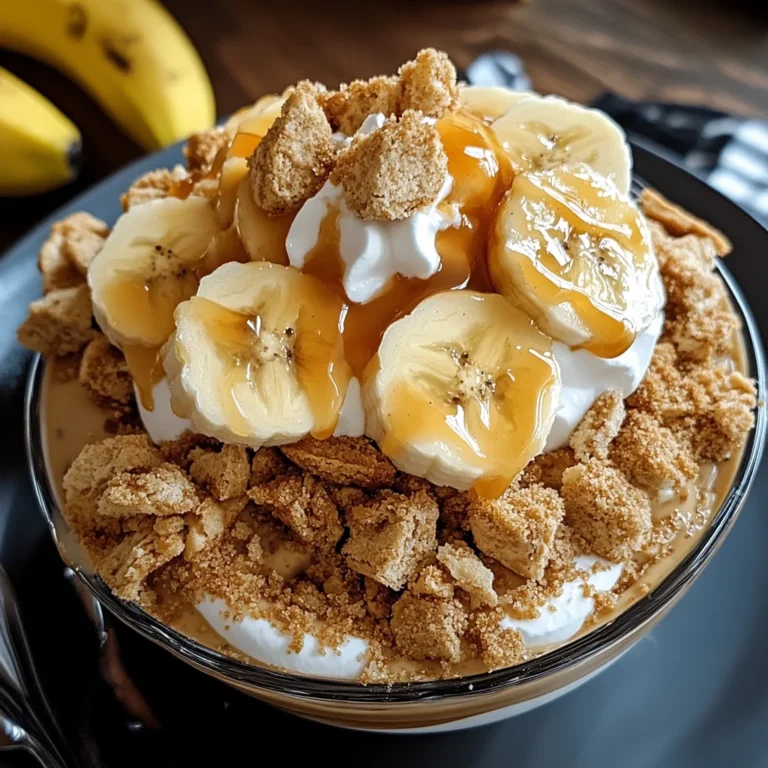 Biscoff-Bananenpudding mit Karamell