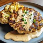 Blumenkohlsteak mit Pfefferrahmsauce