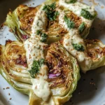Gebackener Spitzkohl auf Tahini-Joghurt