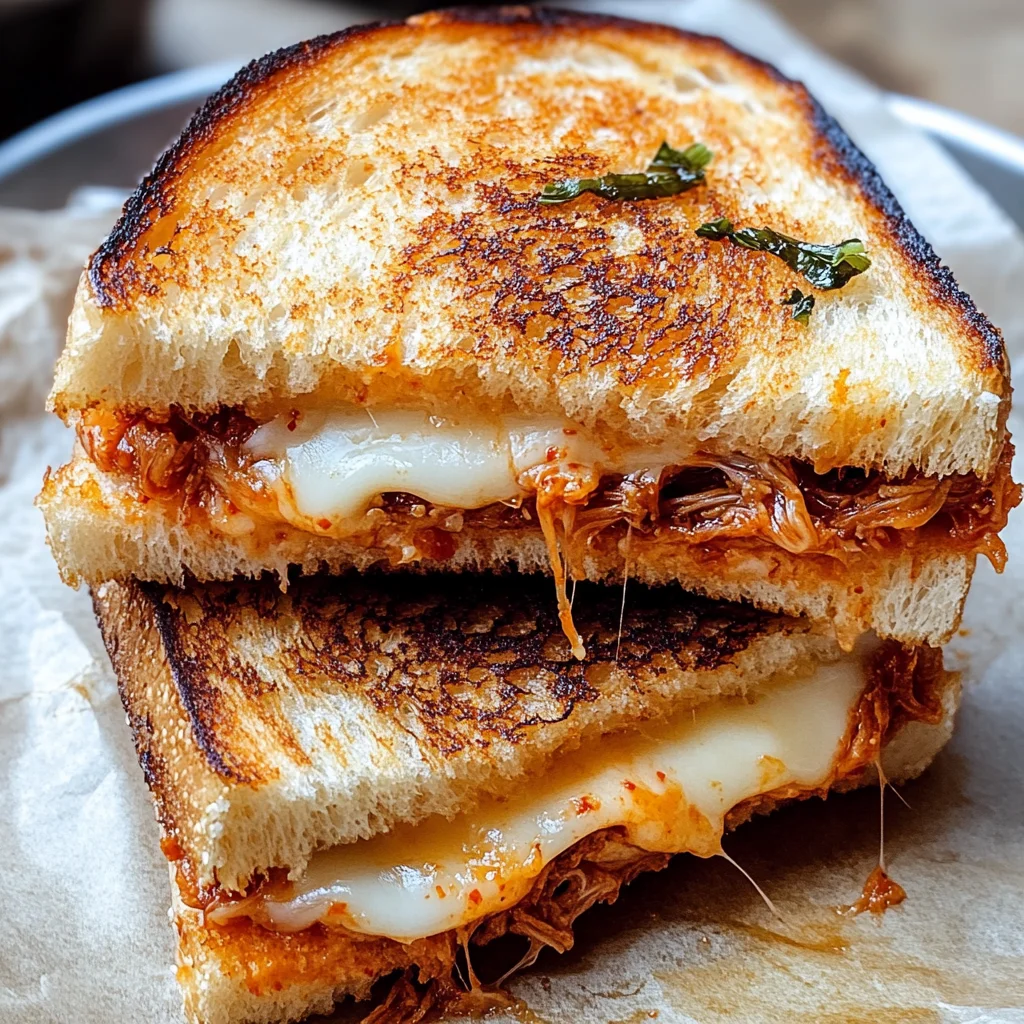 Gegrillter Kimchi-Käse