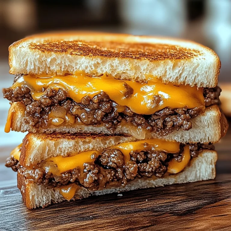 Gegrilltes Käsesandwich mit Rinderhackfleisch