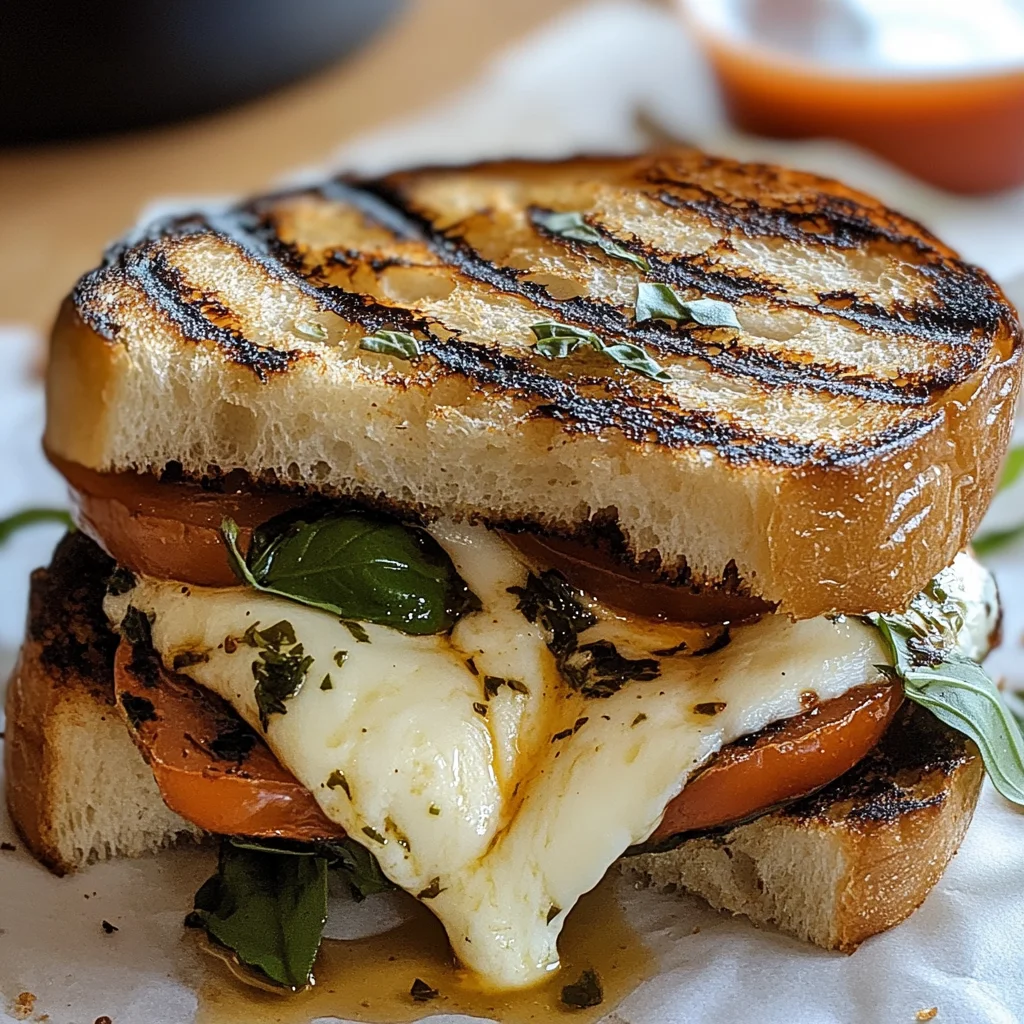 Gegrilltes Mozzarella-Sandwich
