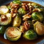 Gerösteter Rosenkohl mit Walnüssen und Honig