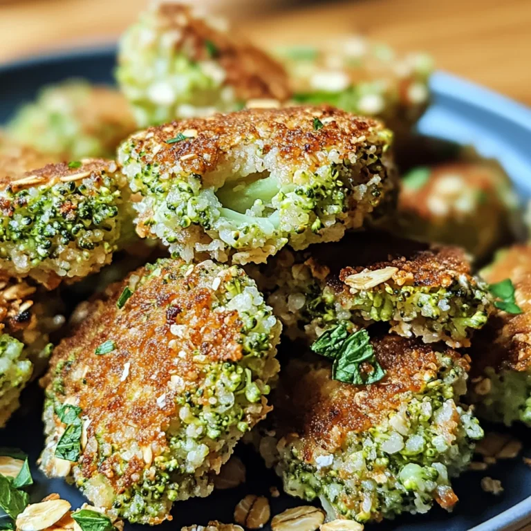 Gesunde Brokkoli Nuggets mit Haferflocken