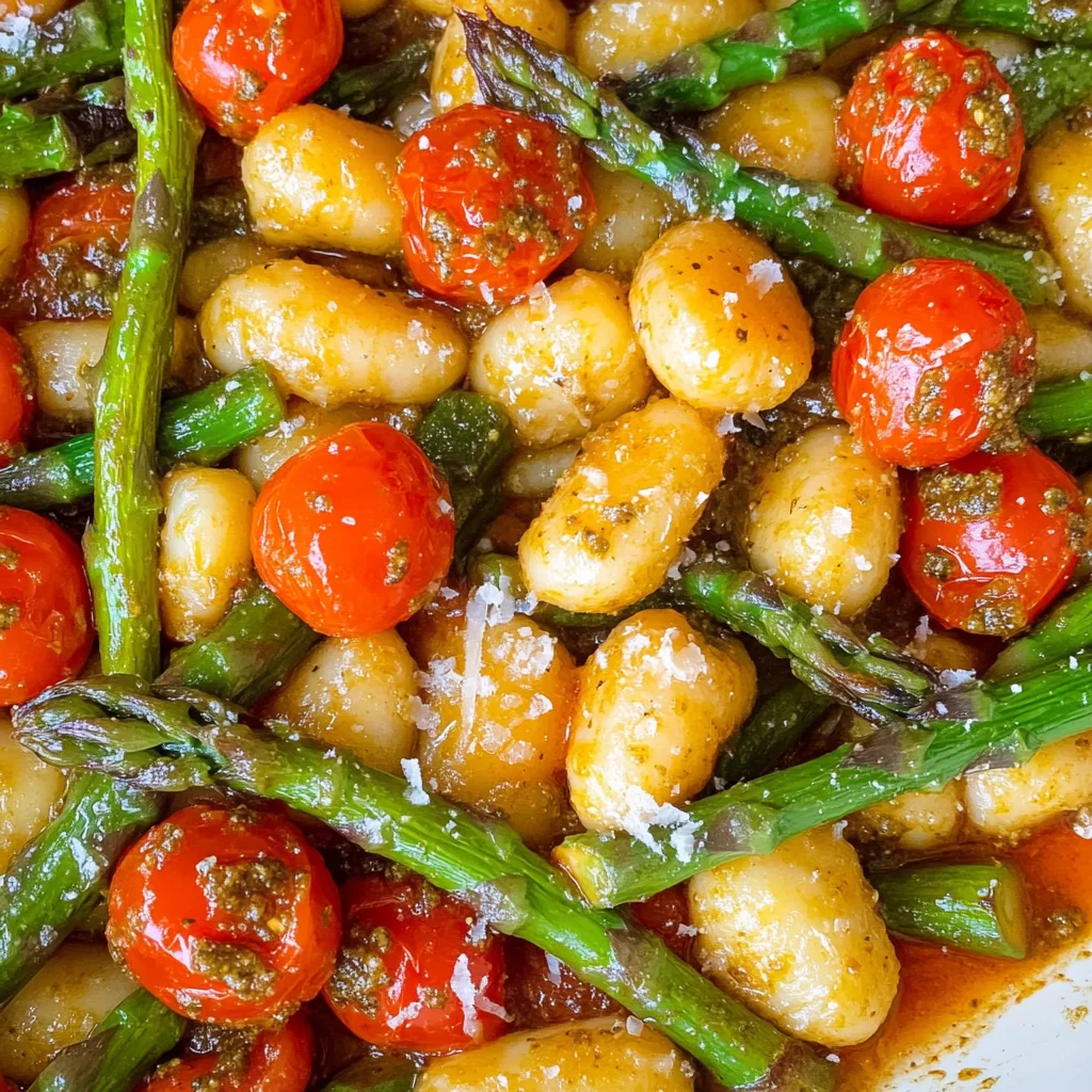 Gnocchi mit Pesto & grünem Spargel (einfaches Rezept)