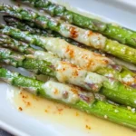 Grüner Spargel im Backofen - mit Parmesan überbacken