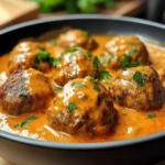 Hackbällchen in cremiger Paprikasoße