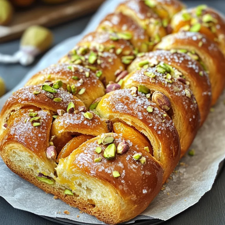 Hefezopf mit getrockneten Aprikosen, Marzipan und Pistazien