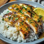Honig Senf Hähnchen mit Reis