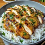 Honig Senf Hähnchen mit Reis