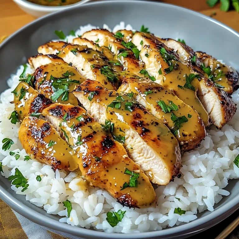 Honig Senf Hähnchen mit Reis