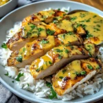 Honig Senf Hähnchen mit Reis