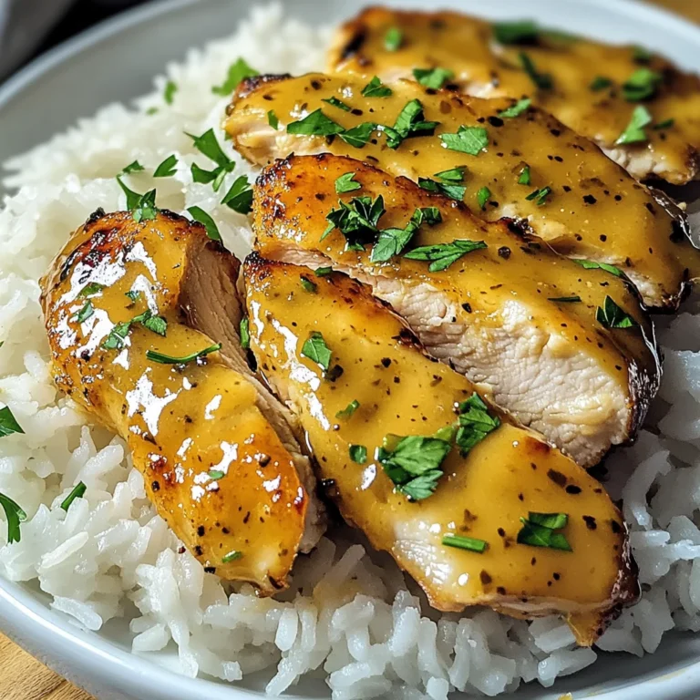 Honig Senf Hähnchen mit Reis