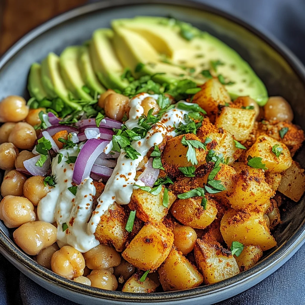 Kartoffel-Kichererbsen-Bowl