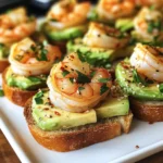 Knoblauch-Garnelen-Crostini mit Avocado
