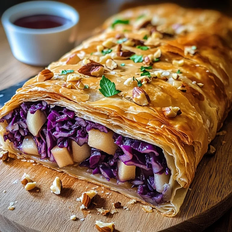 Knuspriger Rotkohlstrudel