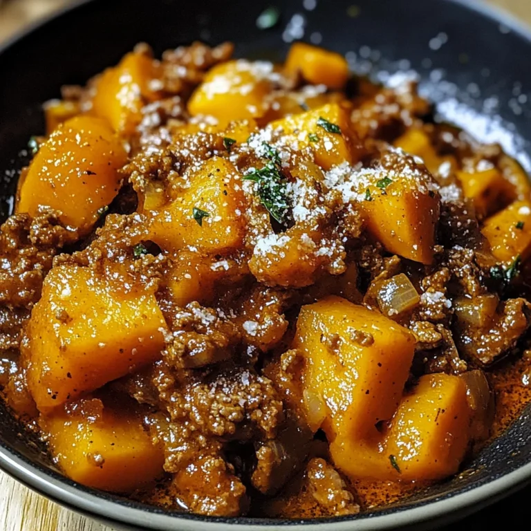 Kürbis-Rindfleisch-Bolognese