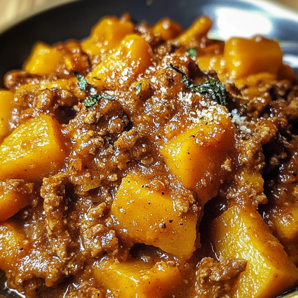 Kürbis-Rindfleisch-Bolognese