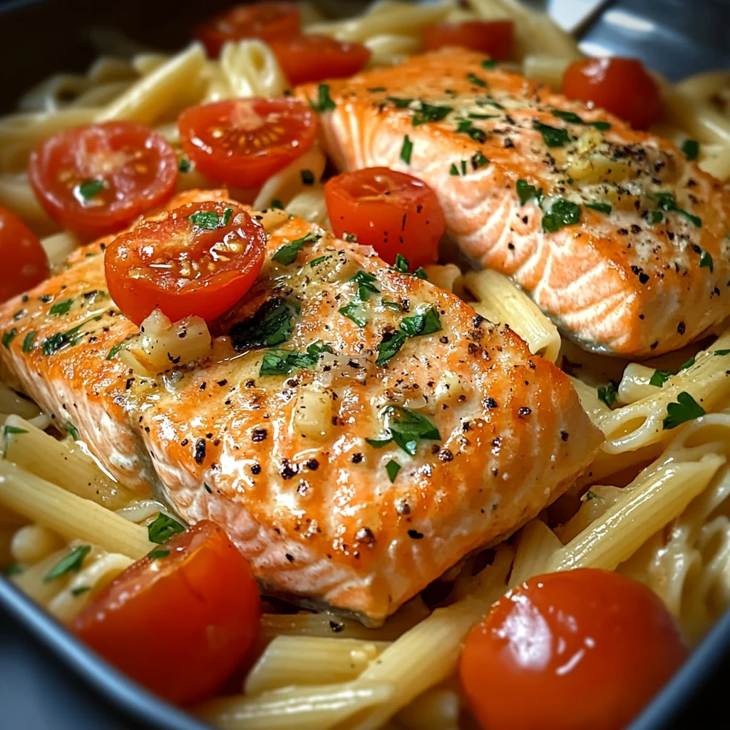 Ofen-Lachs-Pasta
