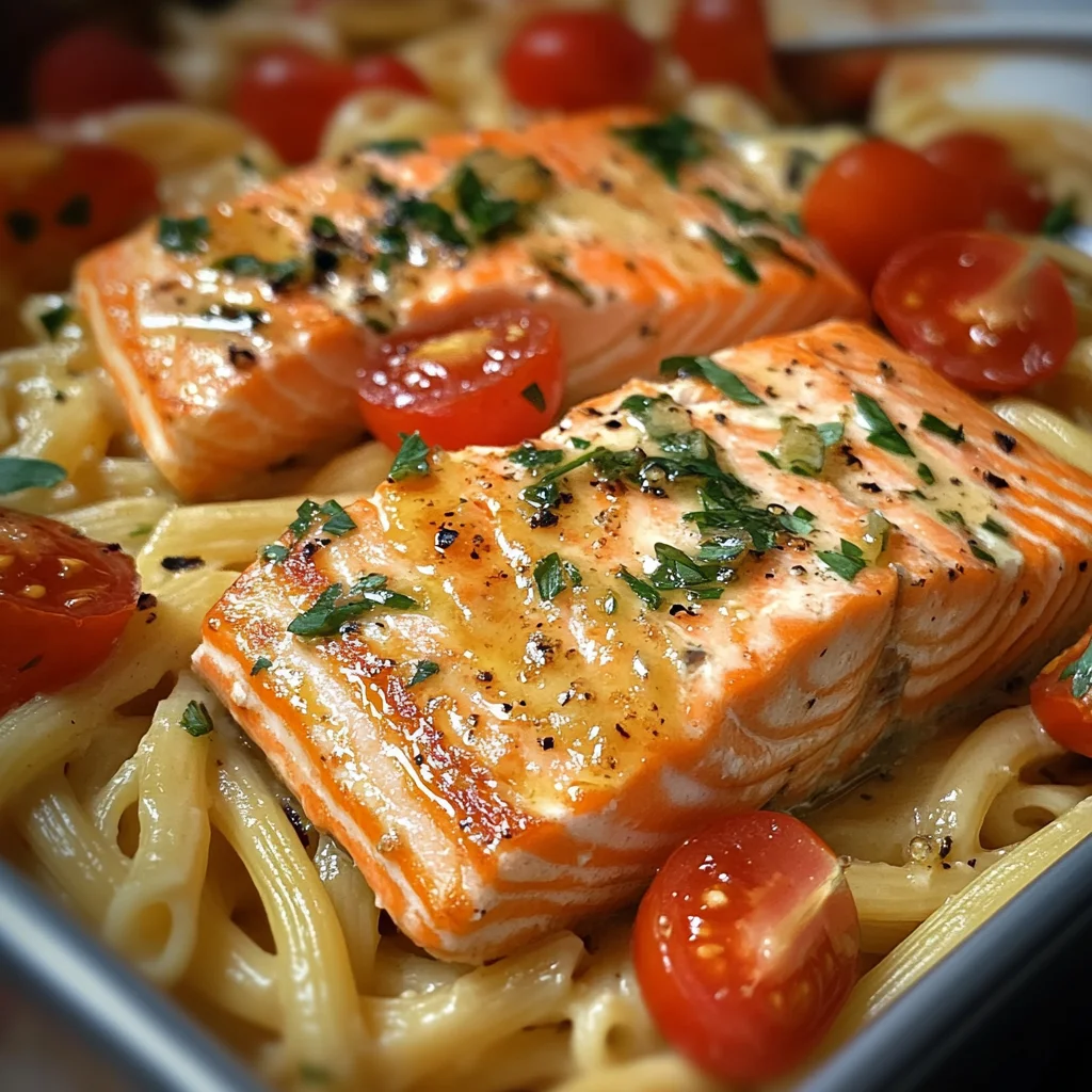 Ofen-Lachs-Pasta