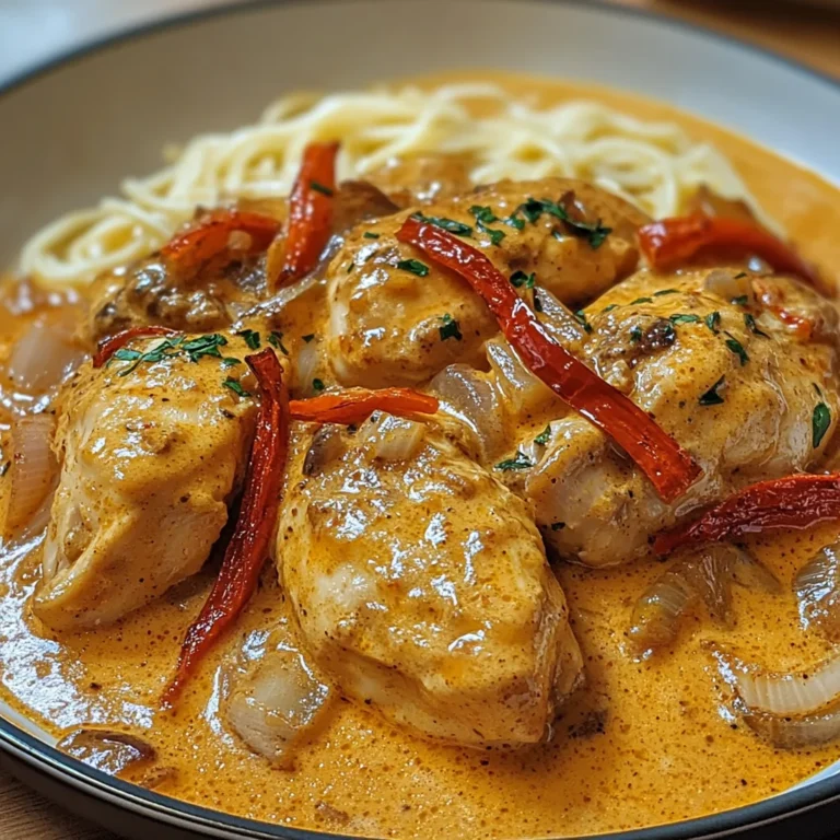 Paprika-Sahne-Hähnchen