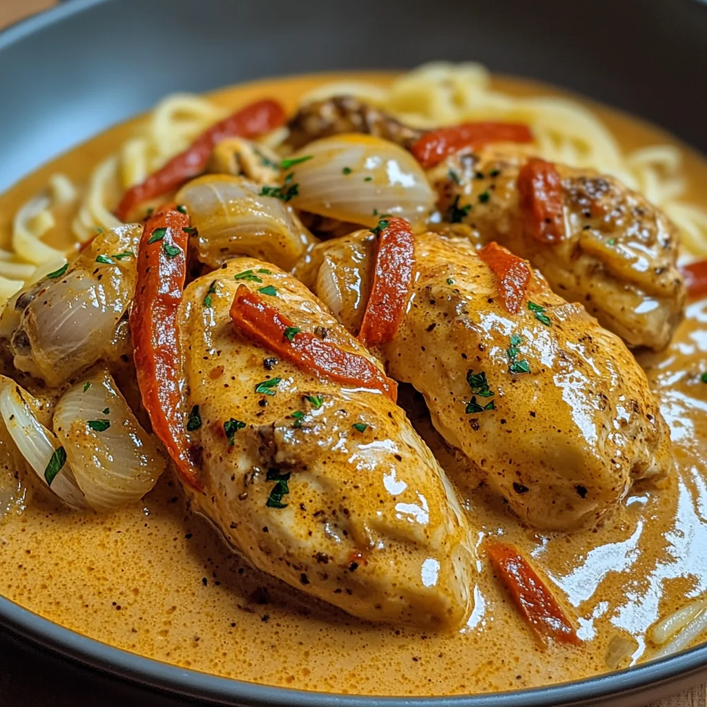 Paprika-Sahne-Hähnchen