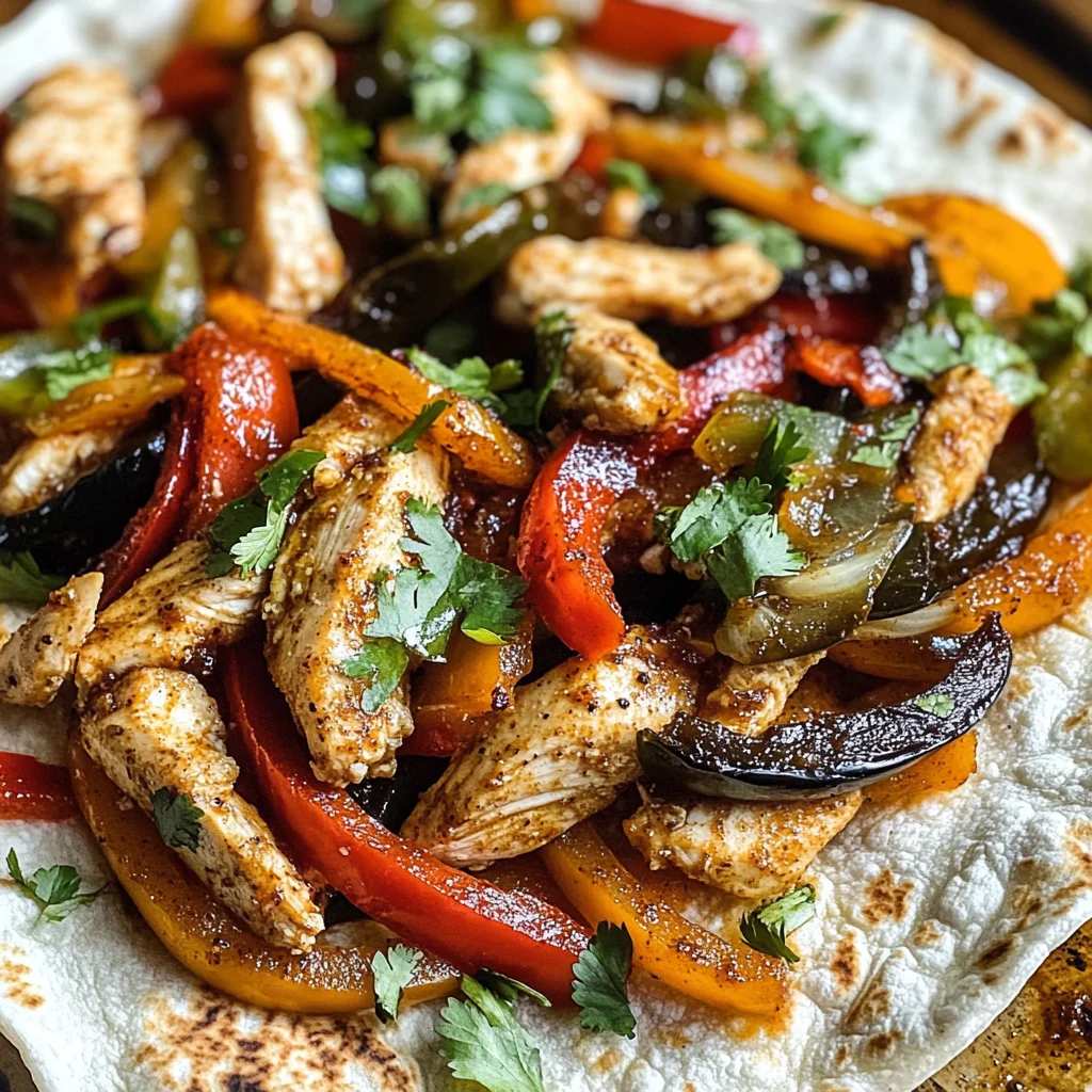 Poblano-Hähnchen-Fajitas aus der Pfanne