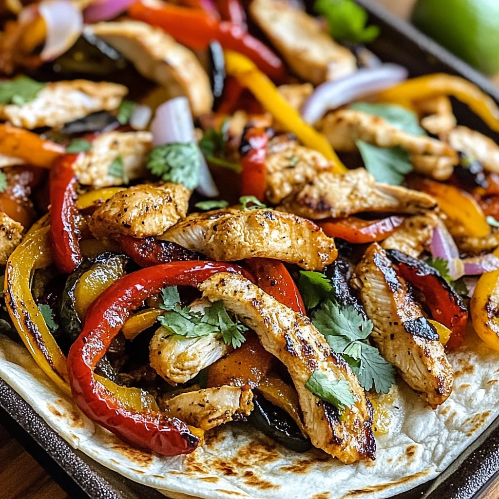 Poblano-Hähnchen-Fajitas