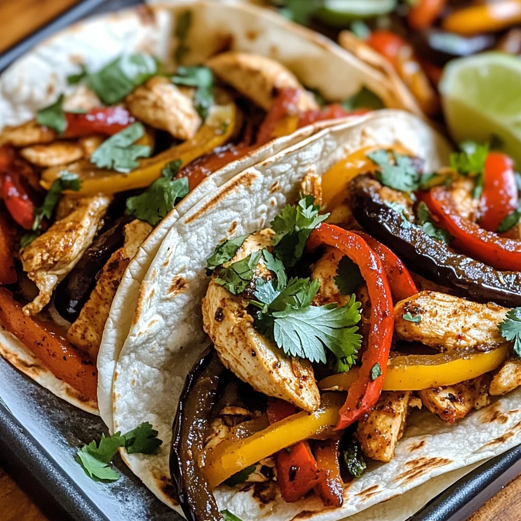 Poblano-Hähnchen-Fajitas