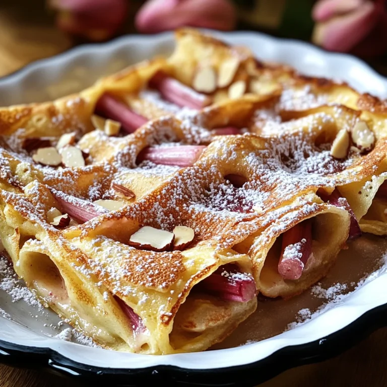 Rhabarber-Crêpes-Auflauf