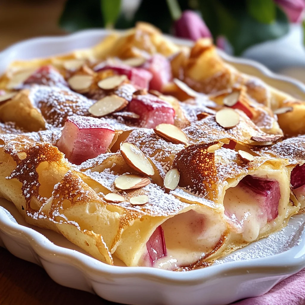 Rhabarber-Crêpes-Auflauf
