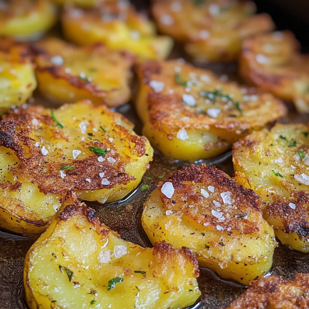 Smashed Potatoes - knusprige Quetschkartoffeln im Ofen