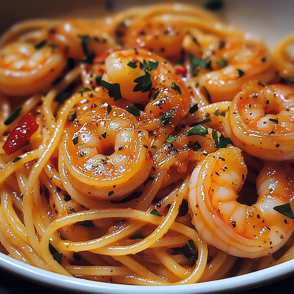 Spaghetti mit Garnelen: Knoblauch-Chili Genuss