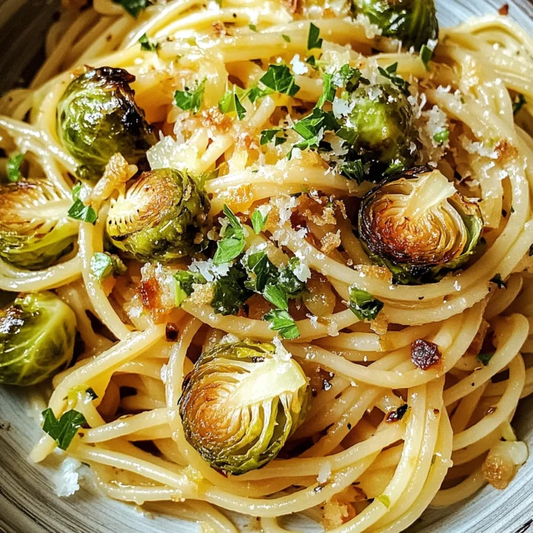 Spaghetti mit Rosenkohl