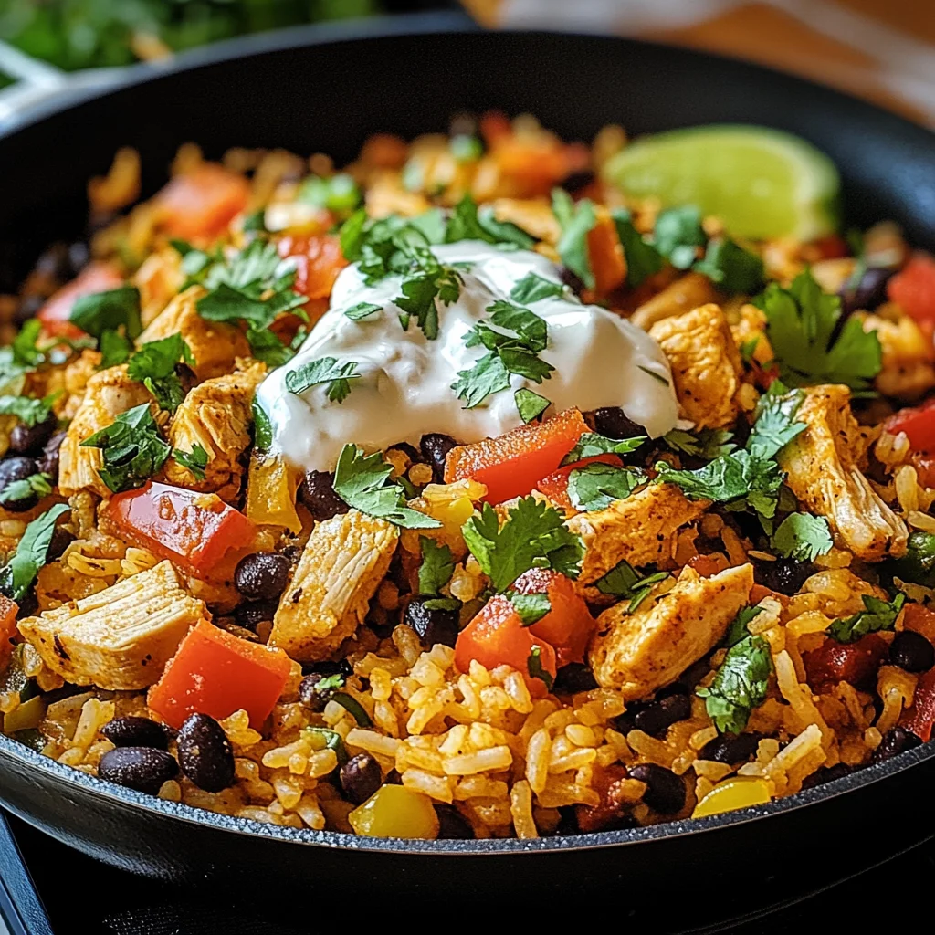 Taco-Pfanne mit Huhn und Reis