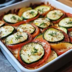 Tomaten Zucchini Auflauf mit Mozzarella