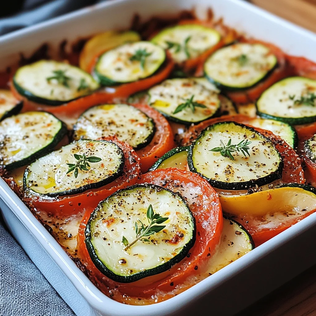 Tomaten Zucchini Auflauf mit Mozzarella