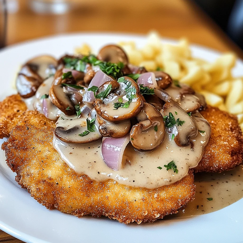 Traditionelles Deutsches Jägerschnitzel