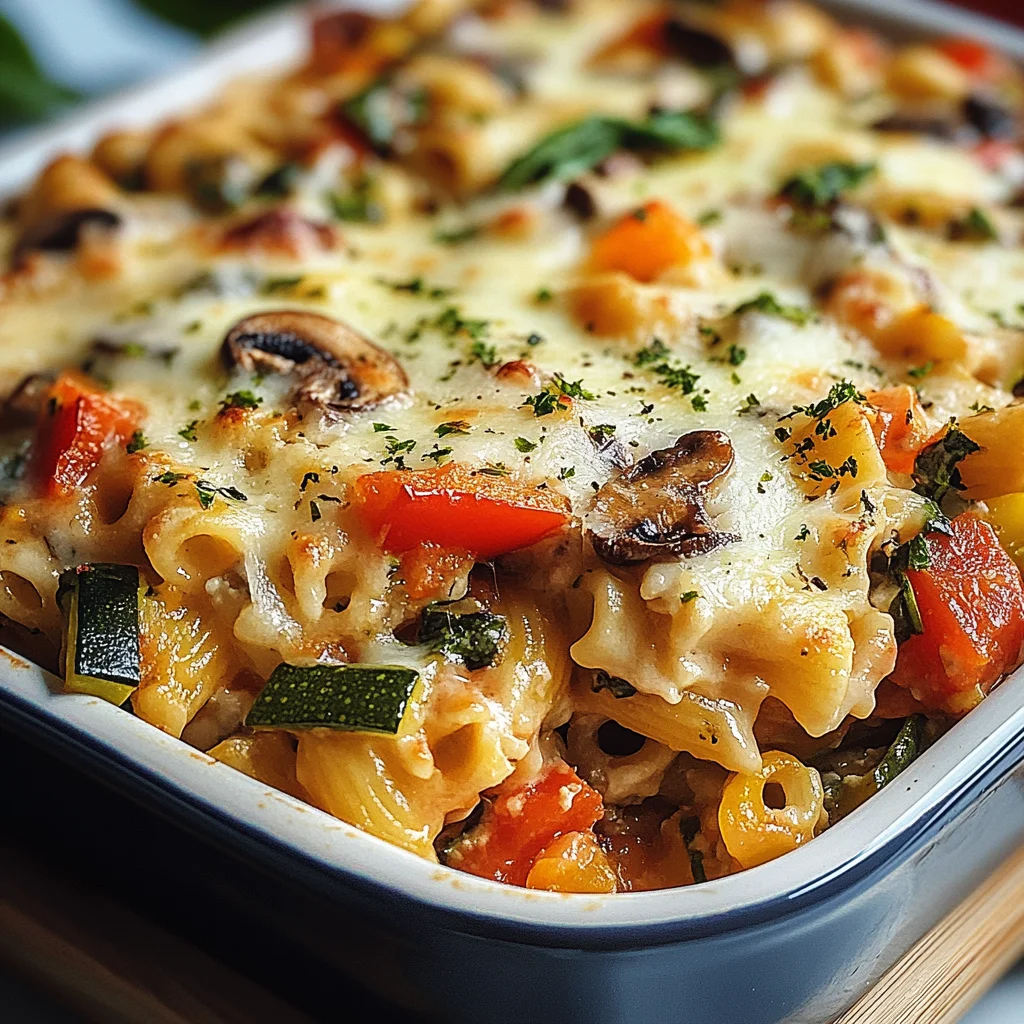 Vegetarischer Nudelauflauf