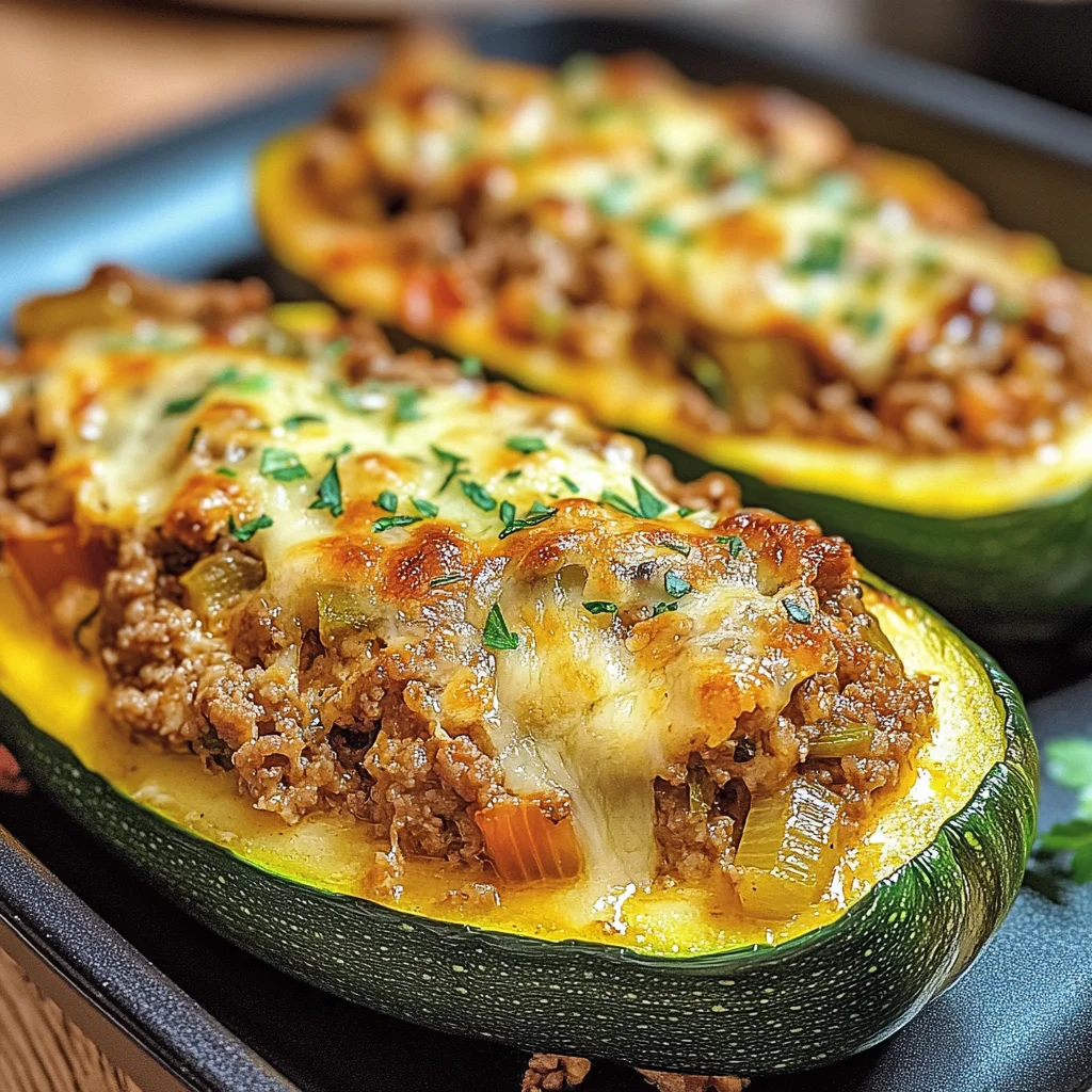 Zucchini gefüllt mit Hackfleisch Rezept
