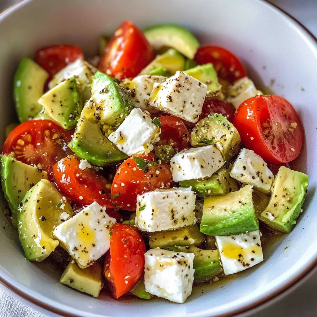 Avocado-Salat mit Feta & Tomaten