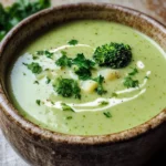 Brokkoli-Suppe mit Kartoffeln und Sahne