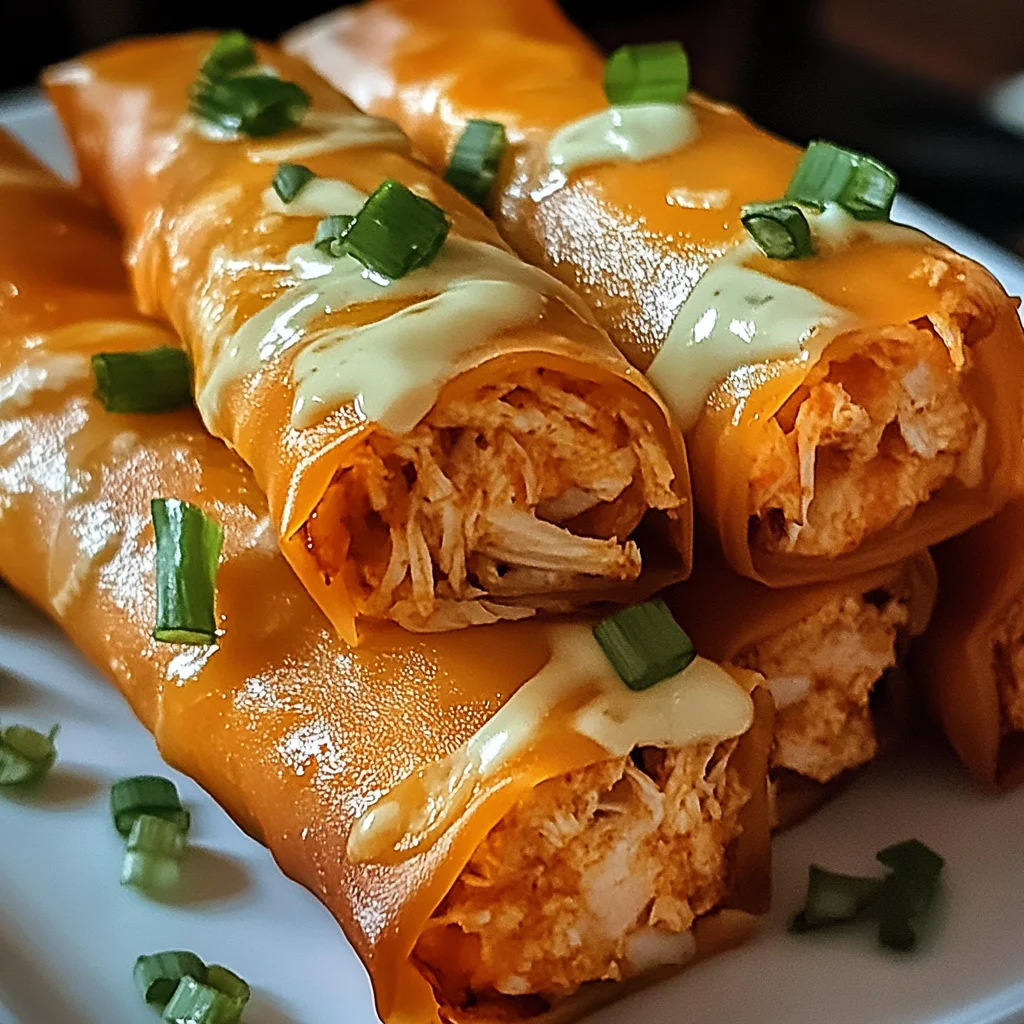 Buffalo Chicken Frühlingsrollen