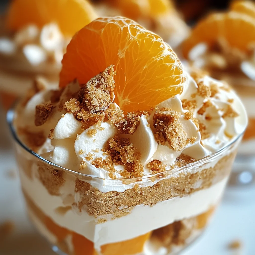 Eierlikör-Mousse mit Spekulatius-Creme und Mandarinen