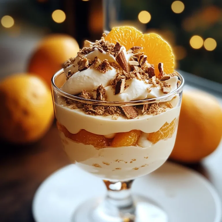 Eierlikör-Mousse mit Spekulatius-Creme und Mandarinen