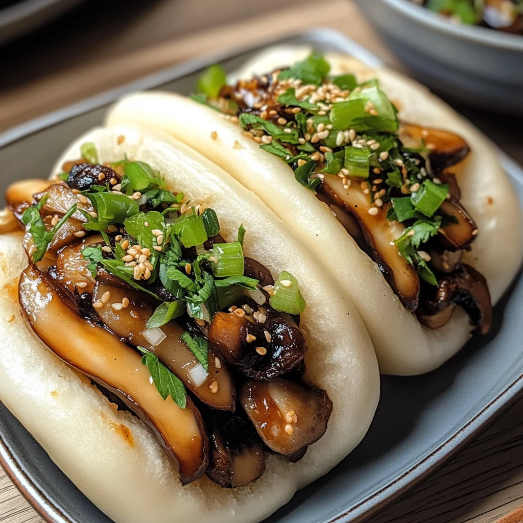 Klebrige Pilz-Bao-Brötchen