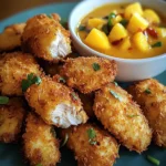 Kokos-Chicken-Nuggets mit Spicy Mango-Dip