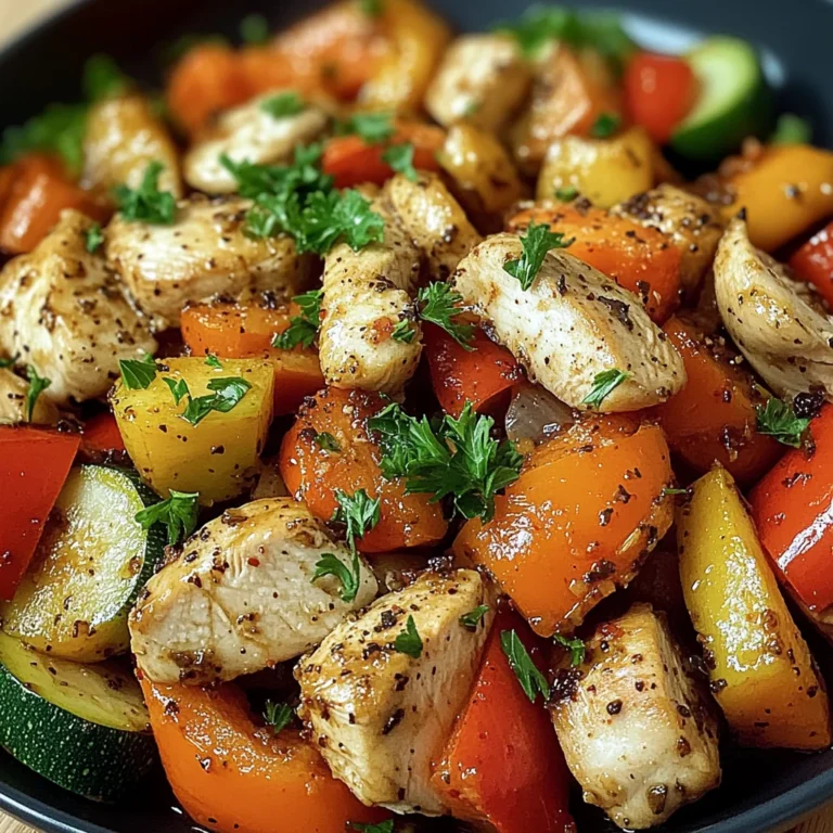 Leichte Gemüsepfanne mit Hähnchen